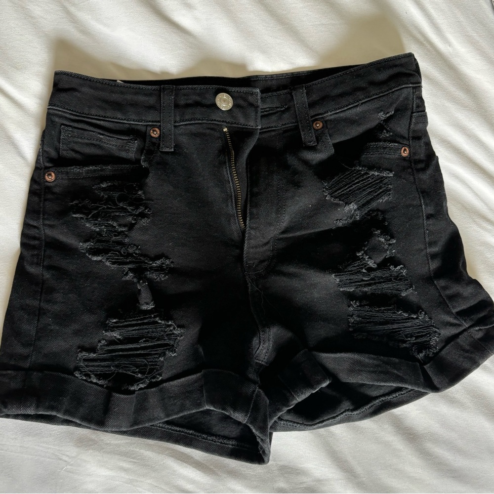 American Eagle Black Denim Shorts